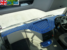 TRUCK ECO LEATHER DASH MAT FIT DAF XF 105 - BLUE