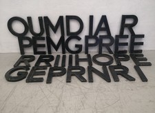 Vintage Painted Metal 3D Reclaimed Shop Sign Letters H: 30 cm