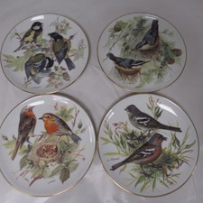 Tirschenreuth Bird Collectors Plates x4 Jewels in the Crown Nature Preloved 