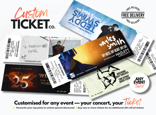 Custom concert event ticket - custom,
