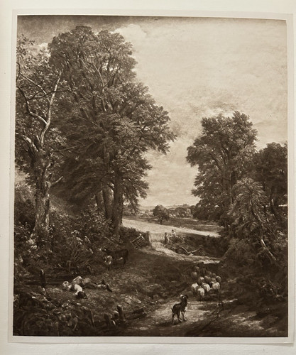 Antique print the cornfield - print,