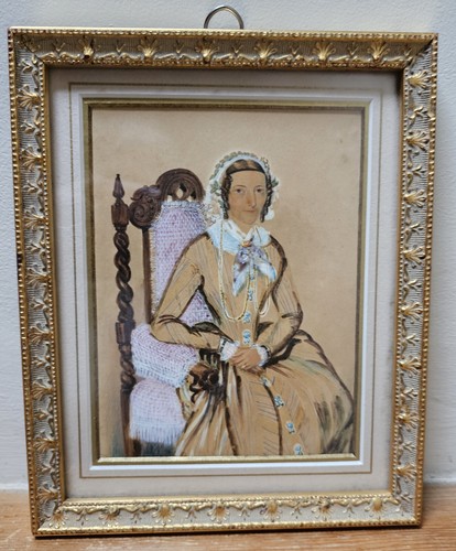 Vintage miniature watercolour - vintage,