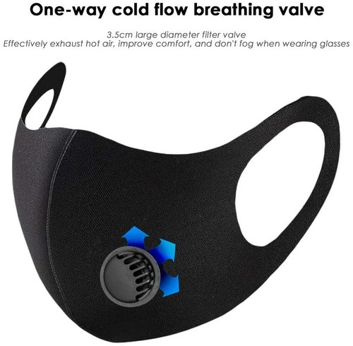 Black face mask with - black, filter