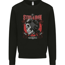 Steel & Iron Motorcycle Biker Motorbike Mens Sweatshirt Jumper
