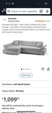 Corner Sofa Bed with Storage