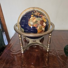 Vintage Large Gemstone /Mother Of Pearl Globe Statement Ornament