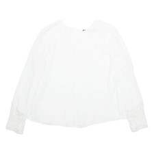 ZARA Womens Blouse White Long