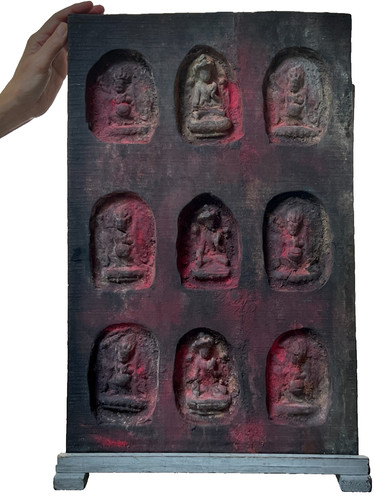Vintage buddhist panel - panel, 9