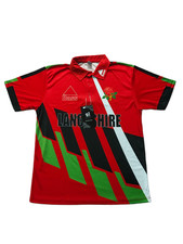Lancashire county cricket club shirt red