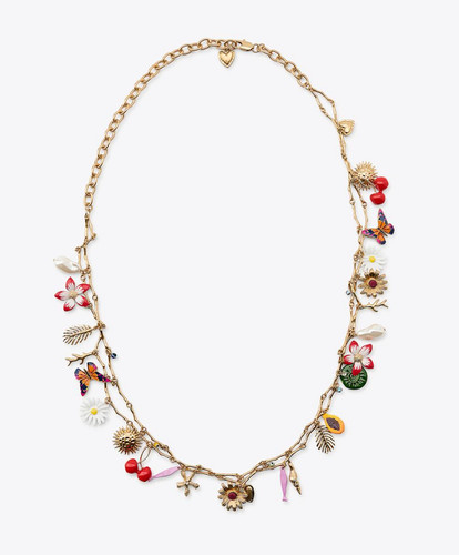Zara gold metal charm belt - zara, sea