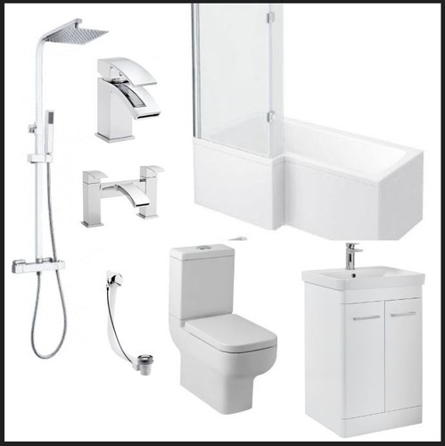 Shaped bathroom suite rh - bathroom,