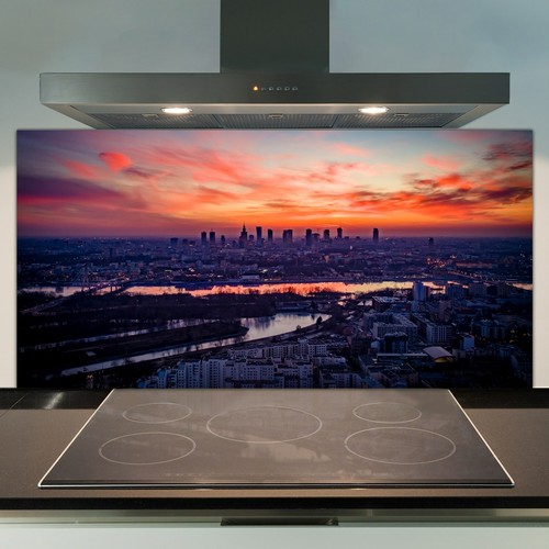 Glass kitchen splashback tile - glass,