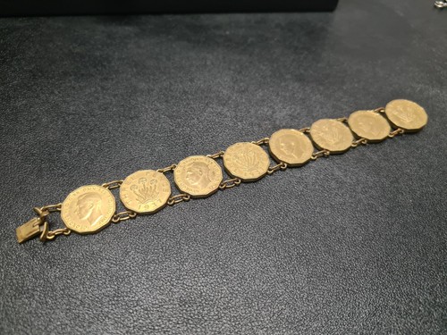 Antique three pence bracelet - antique,