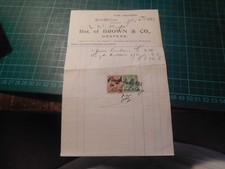 Port William, Wigtownshire, 1923, Receipt from Brown & Co Drapers