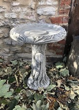 Solid Concrete Bird Bath –