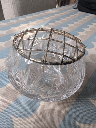 Vintage cut glass - crystal, rose