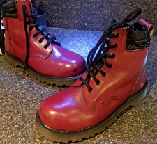 Dr Martens red oxblood leather boots UK 6 EU 39 Made in England steels
