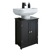 2 Door Black Under Sink Cabinet for Bathroom Accessories with 2 Shelves
