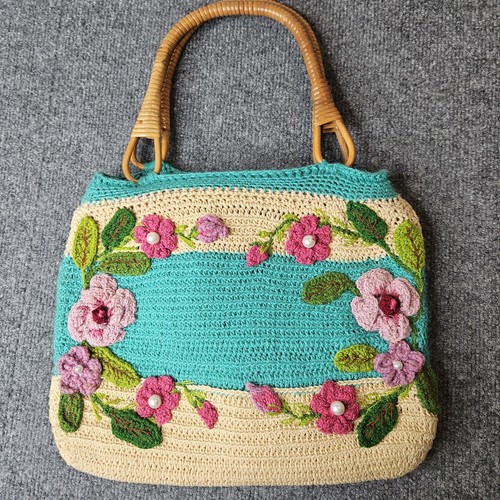 Handmade crochet purse floral - handmade,