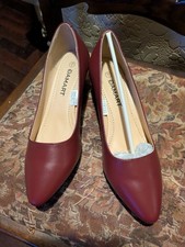 Size 5E Damart Dark Red/Wine Quality Court Shoes - New - 2" Heel