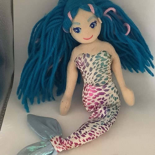 Aurora mermaid rag doll blue - rag,