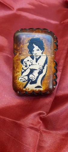 Zippo custom hand made - , leather