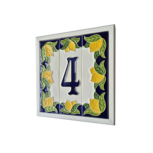 Hand painted ceramic lemon - hand-painted,