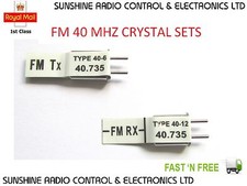 RC Futaba Compatible Xtals FM 40 MHz Crystals Receiver & Transmitter RX TX Set