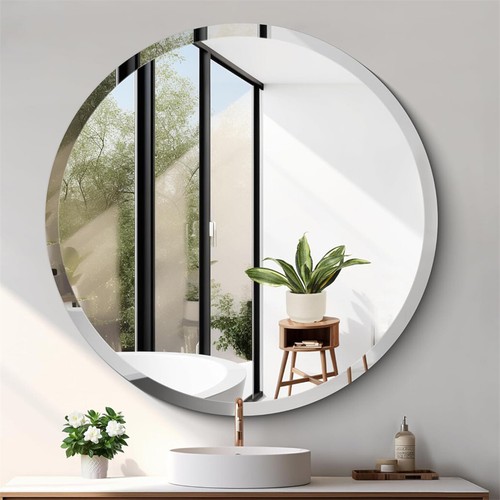 Circle beveled frameless - circle,