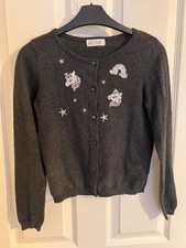 H&M girls Cardigan, grey , 8-9
