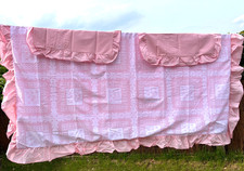 VINTAGE PINK WHITE DUVET COVER