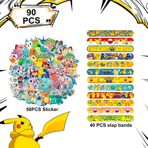 Pokemon party favors slap band - favors,