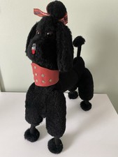 Toy Poodle Black 1940/50? Vintage Collectible 18”