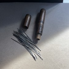 Vintage Wooden Needle Case