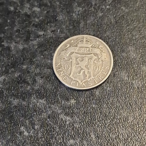 1901 cyprus nine piastres - nine,