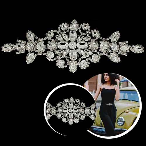 Silver rhinestone diamante - silver,