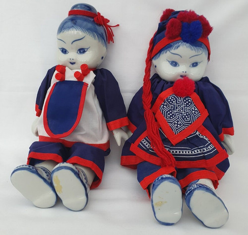Pair oriental dolls - -, boy