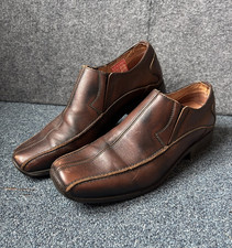 Kickers Mens UK 8 Brown Leather Loafers Shoes Made in Portugal