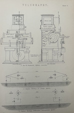 Antique 1870s Telegraphy Print