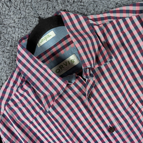 Orvis shirt men medium - medium, red