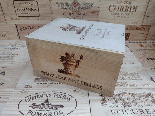 Wooden wine box crate with - box,