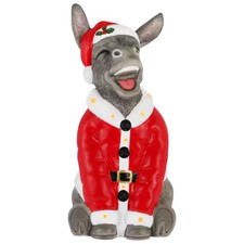 Christmas Donkey Santa Blow Mold LED 2025 Home Depot 7.8 Inches NEW No Light