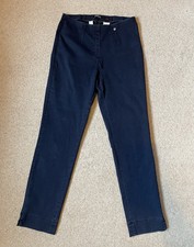 Robell Marie Jeans Pull On Trousers UK 14 Navy