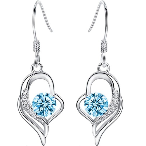Silver earrings drop - drop, dangle