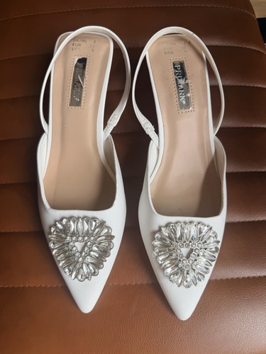 Primark white pointed jewelled