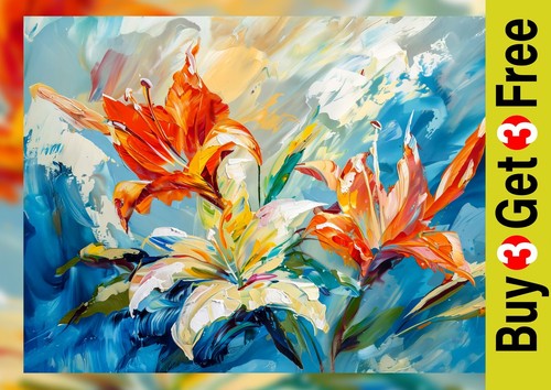 Bright orange lilies - orange,