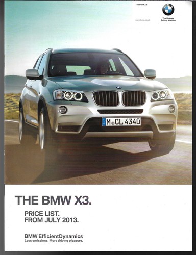 Bmw f25 specifications - x3,