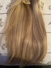 Foxy Locks 16 Inch Pony Tail Clip In, Blonde Latte, Excellent Condition