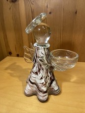 Art Glass Angel Tea Light Holder. Excellent Condition.  