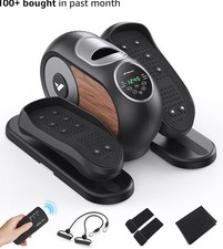 MERACH Under Desk Elliptical Machine Leg Exerciser Home Non-Slip Pad 12 level